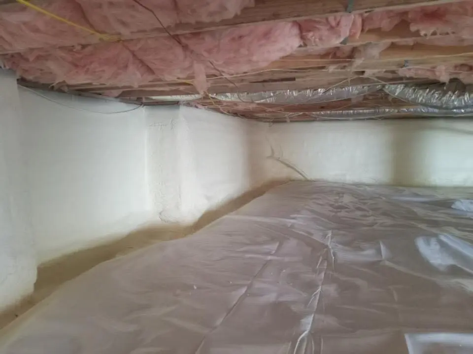 Crawl space encapsulation with closed-cell spray foam for Metal Roof Coating in Manlius